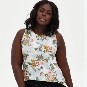 Torrid Floral Round Neck Tank Top Sz 2X